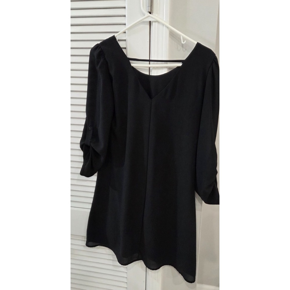 Speechless Womens Black 3/4 Sleeve Shift Dress Size Small JA81811C511KK